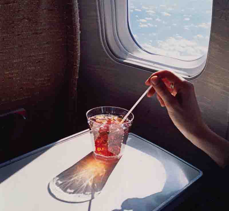 Drink in a plane